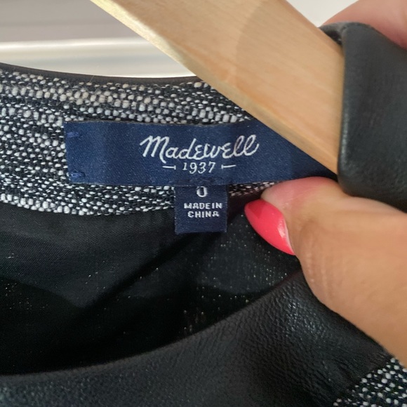 Madewell Black and White A-line Sleeveless Dress Size 0 - Picture 5 of 9